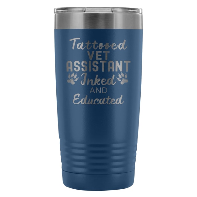 Vet Assistant Tattooed Inked and Educated 20oz Vacuum Tumbler by Polar Camel