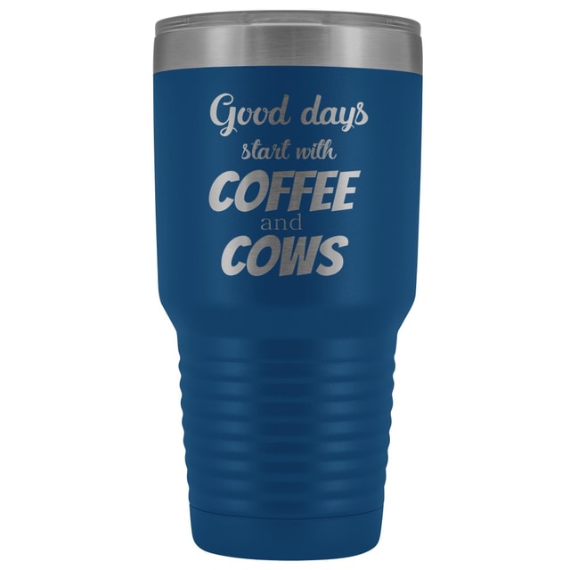 Coffee and Cows 30oz Vacuum Insulated Tumbler for Large Animal Vets