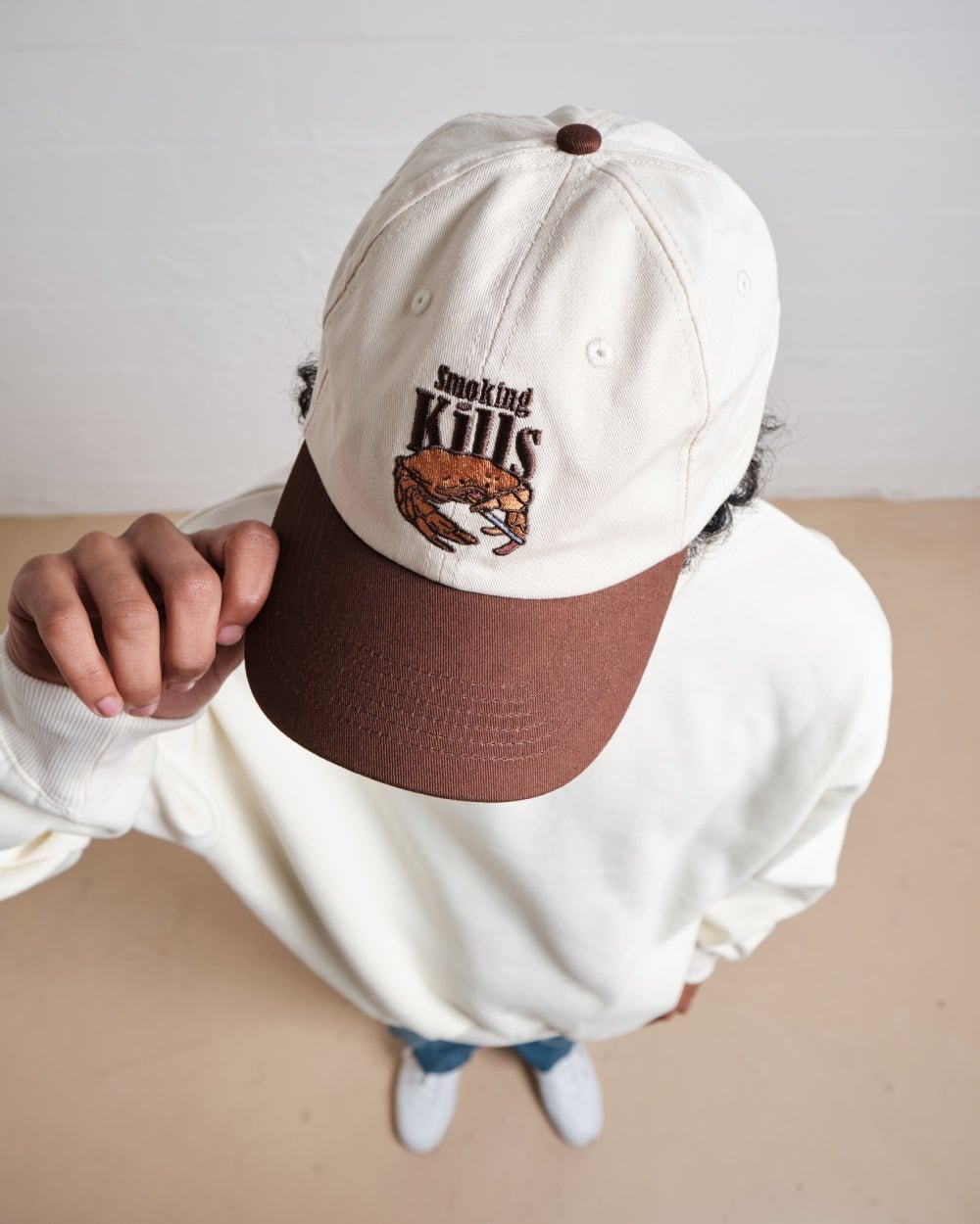 Smoking Kills Embroidered Cotton Adjustable Unisex Hat by Threadheads