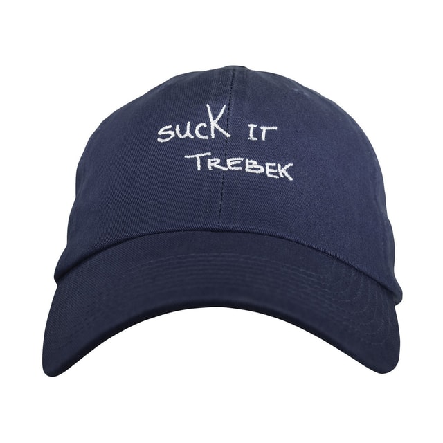 Suck It Trebek Dad Hat - Embroidered Unstructured Cotton Twill Adjustable Cap