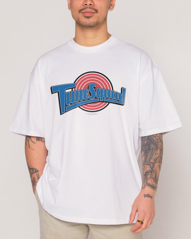 Space Jam Tune Squad Oversized Unisex T-Shirt Looney Tunes Graphic Tee Heavyweight Cotton