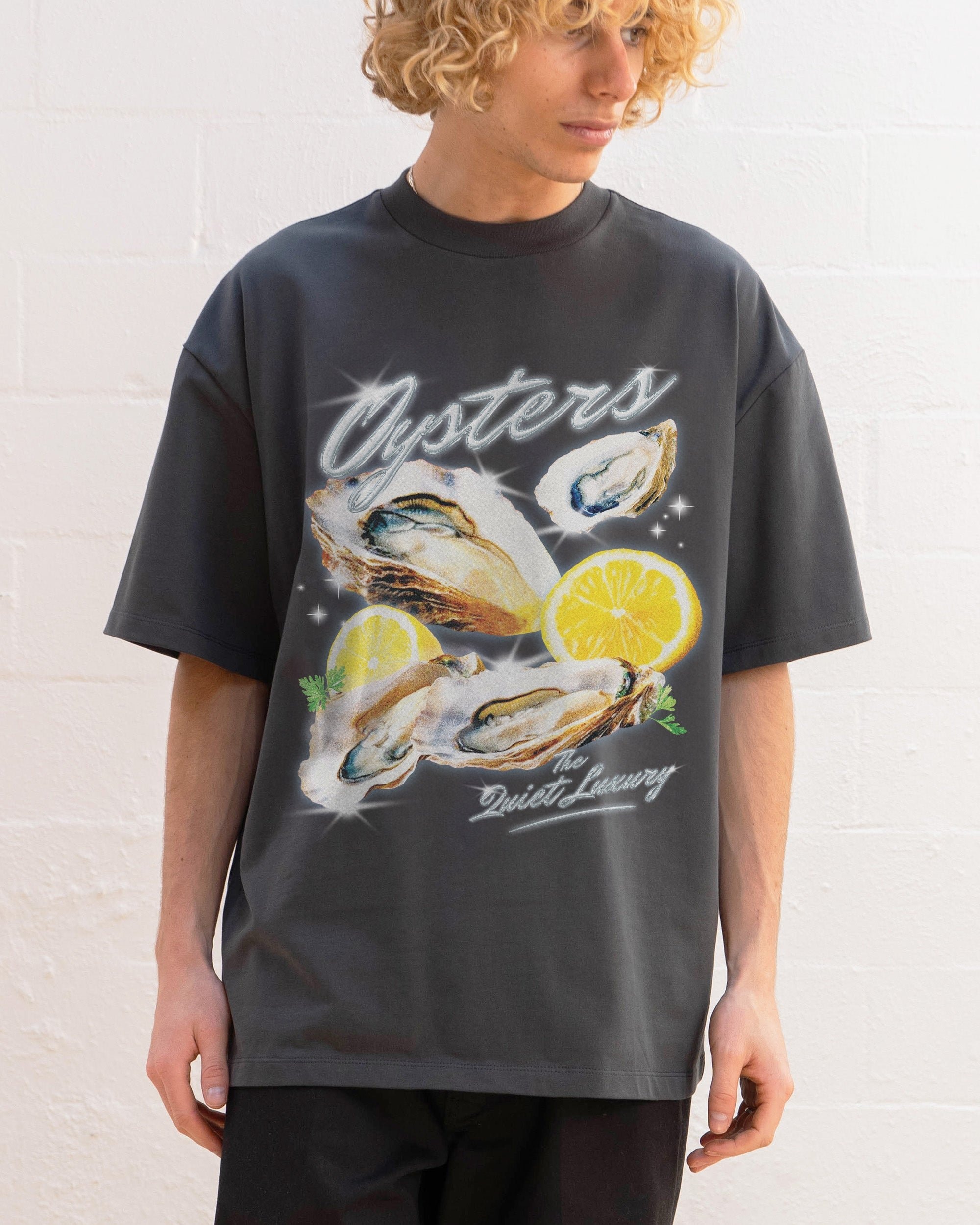 Oysters The Quiet Luxury Oversized Graphic Tee Unisex 100% Combed Cotton Heavyweight