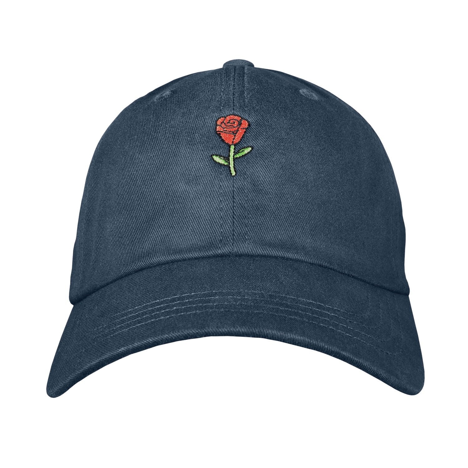 Rose Dad Hat - Embroidered USA Made 100% Cotton Unstructured Adjustable
