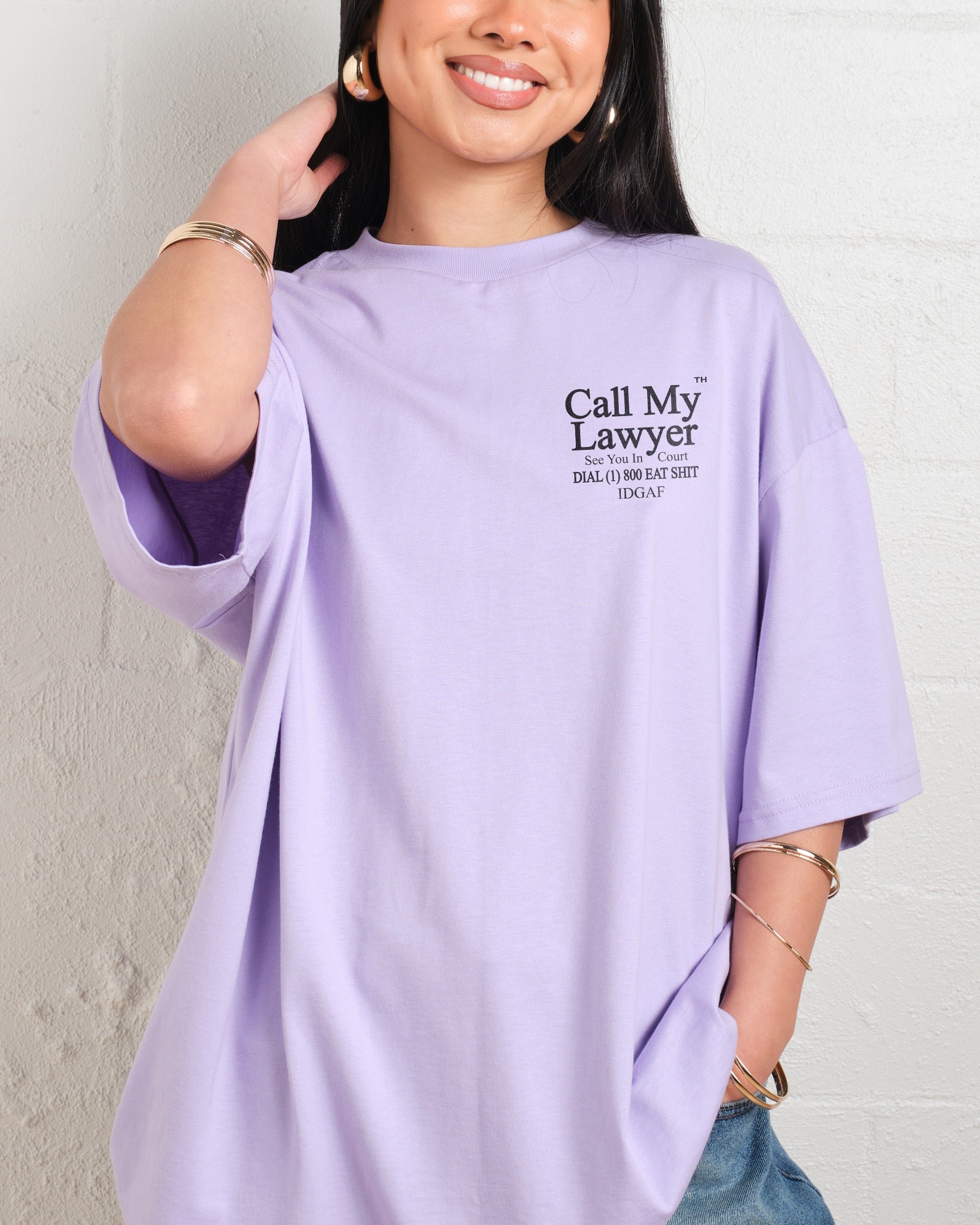 Call My Lawyer Oversized Graphic Tee Unisex 100% Combed Cotton Heavyweight 275gsm