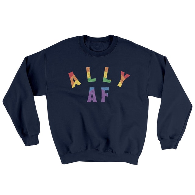 Ally Af Ugly Sweater Crewneck Sweatshirt - 50/50 Cotton Poly Blend
