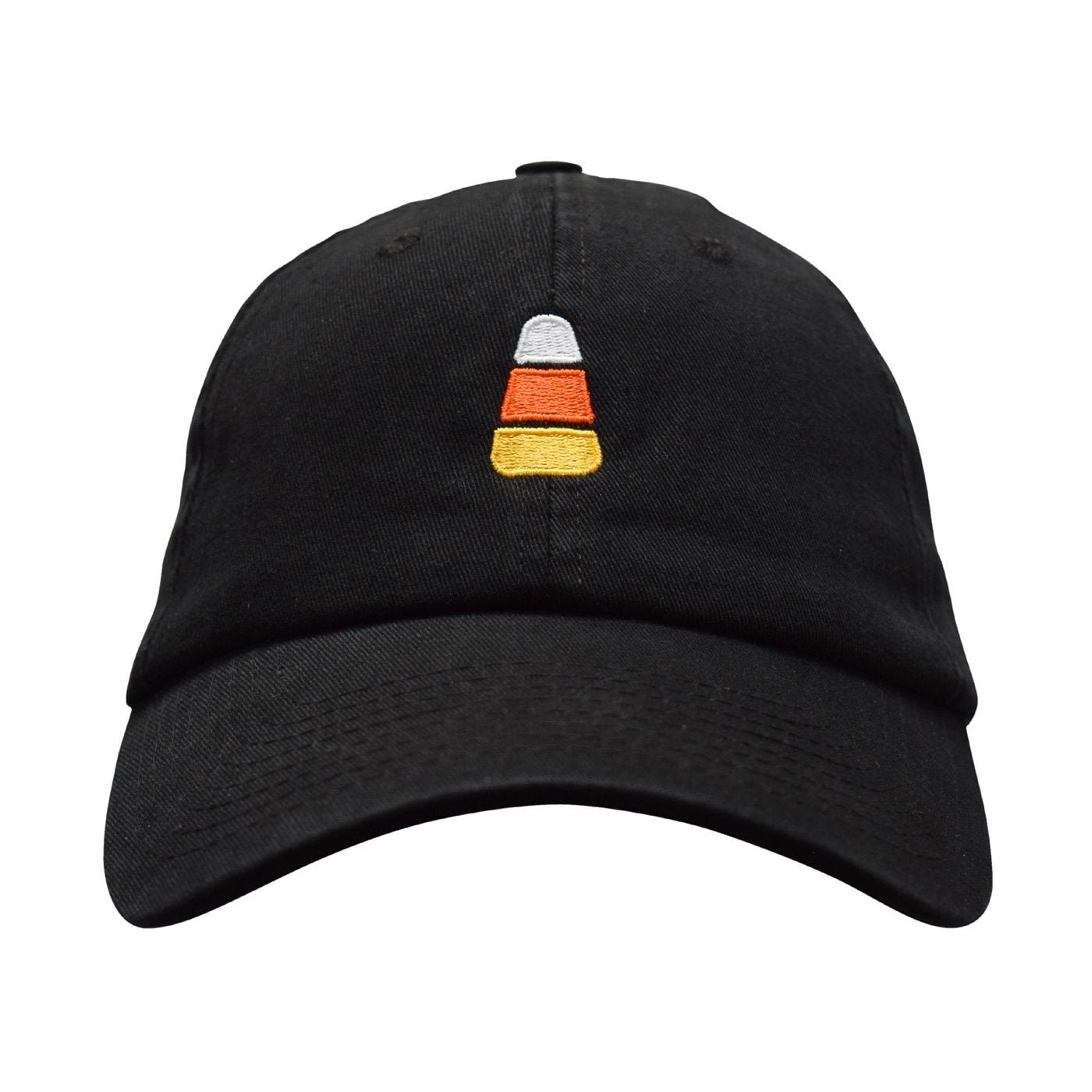 Candy Corn Dad Hat - USA Made Embroidered Cotton Twill Unstructured Adjustable