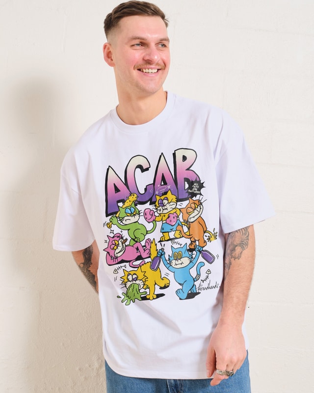 ACAB Oversized Graphic Tee Unisex 100% Combed Cotton Heavyweight 275gsm