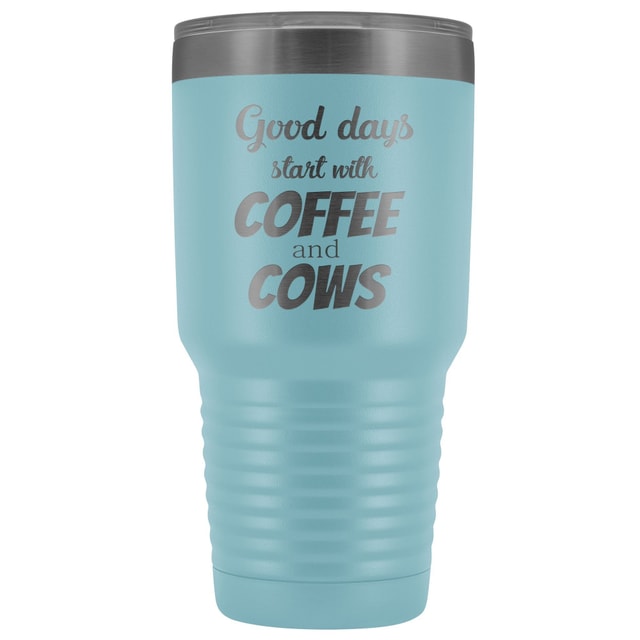 Coffee and Cows 30oz Vacuum Insulated Tumbler for Large Animal Vets