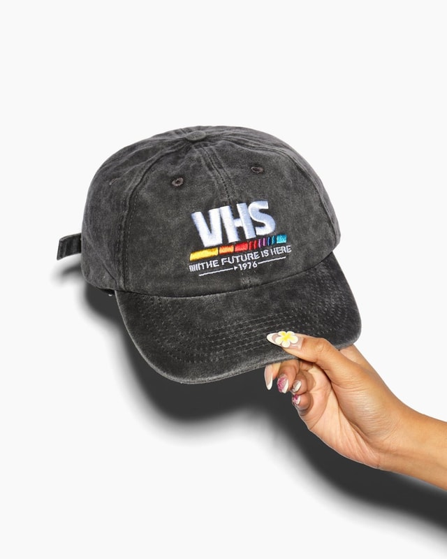 VHS The Future is Now Acid Wash Cotton Unisex Adjustable Hat