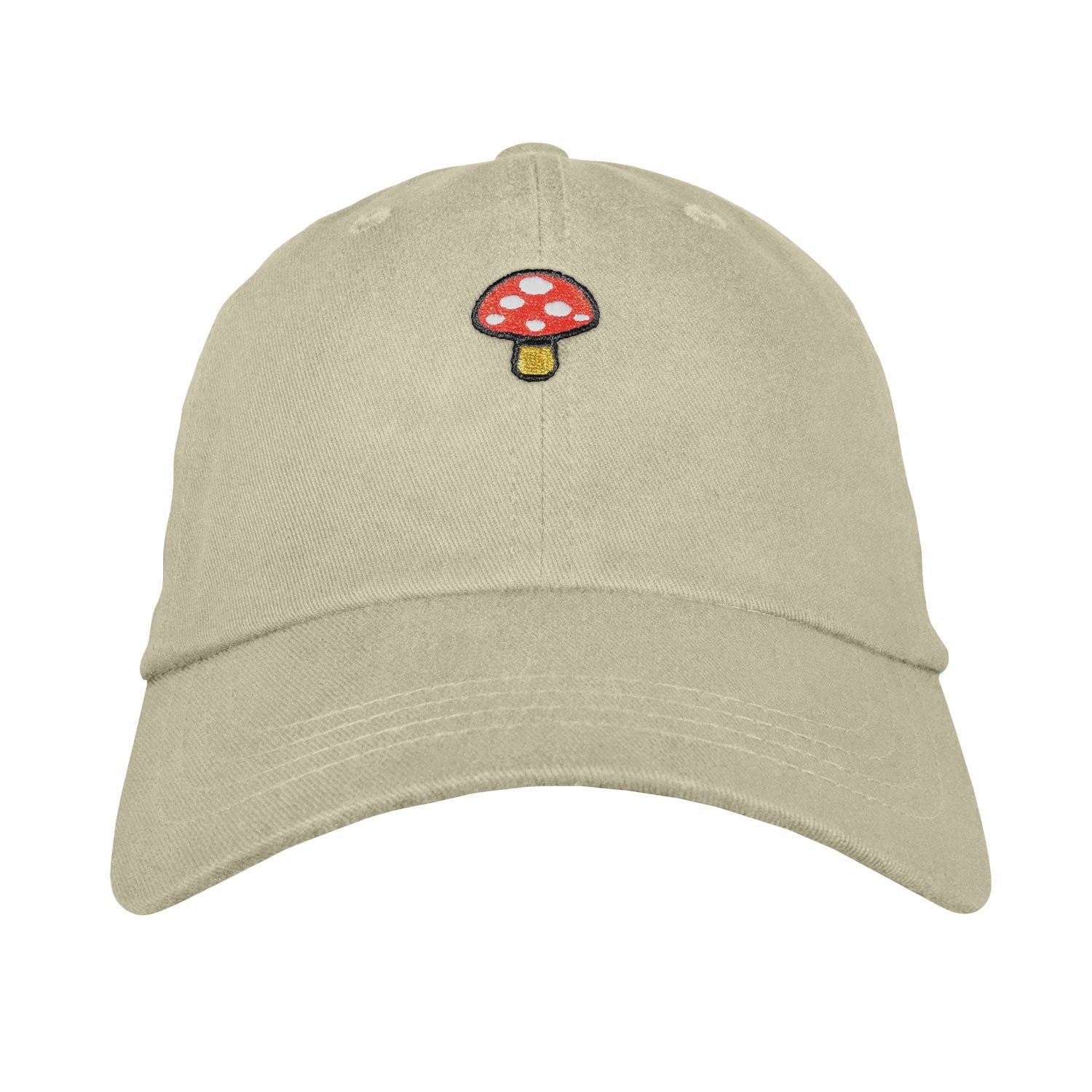 Mushroom Dad Hat Embroidered 100% Cotton Unstructured Adjustable USA Made