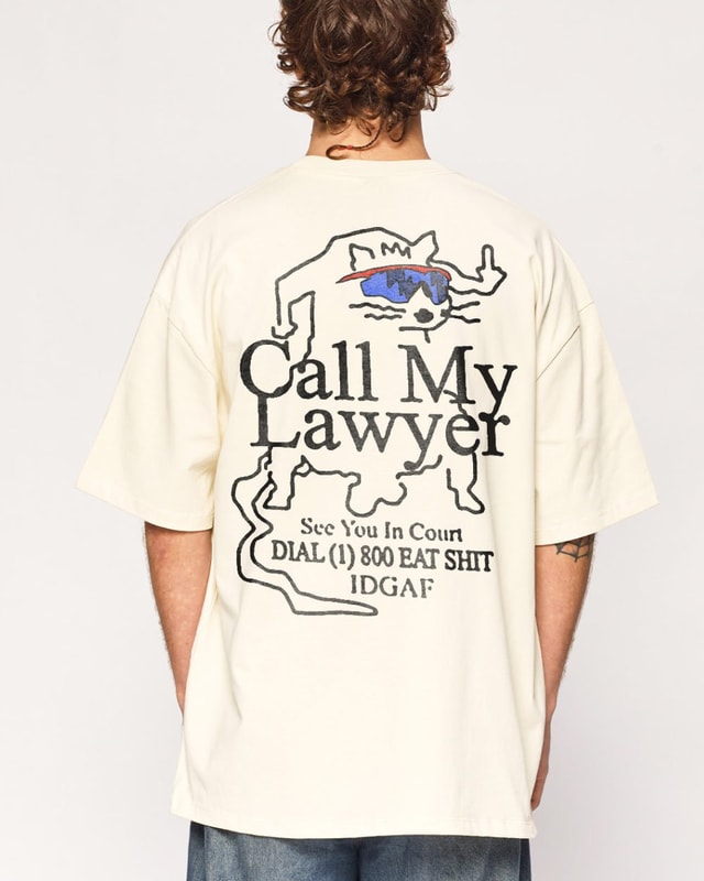 Call My Lawyer Oversized Graphic Tee Unisex 100% Combed Cotton Heavyweight 275gsm