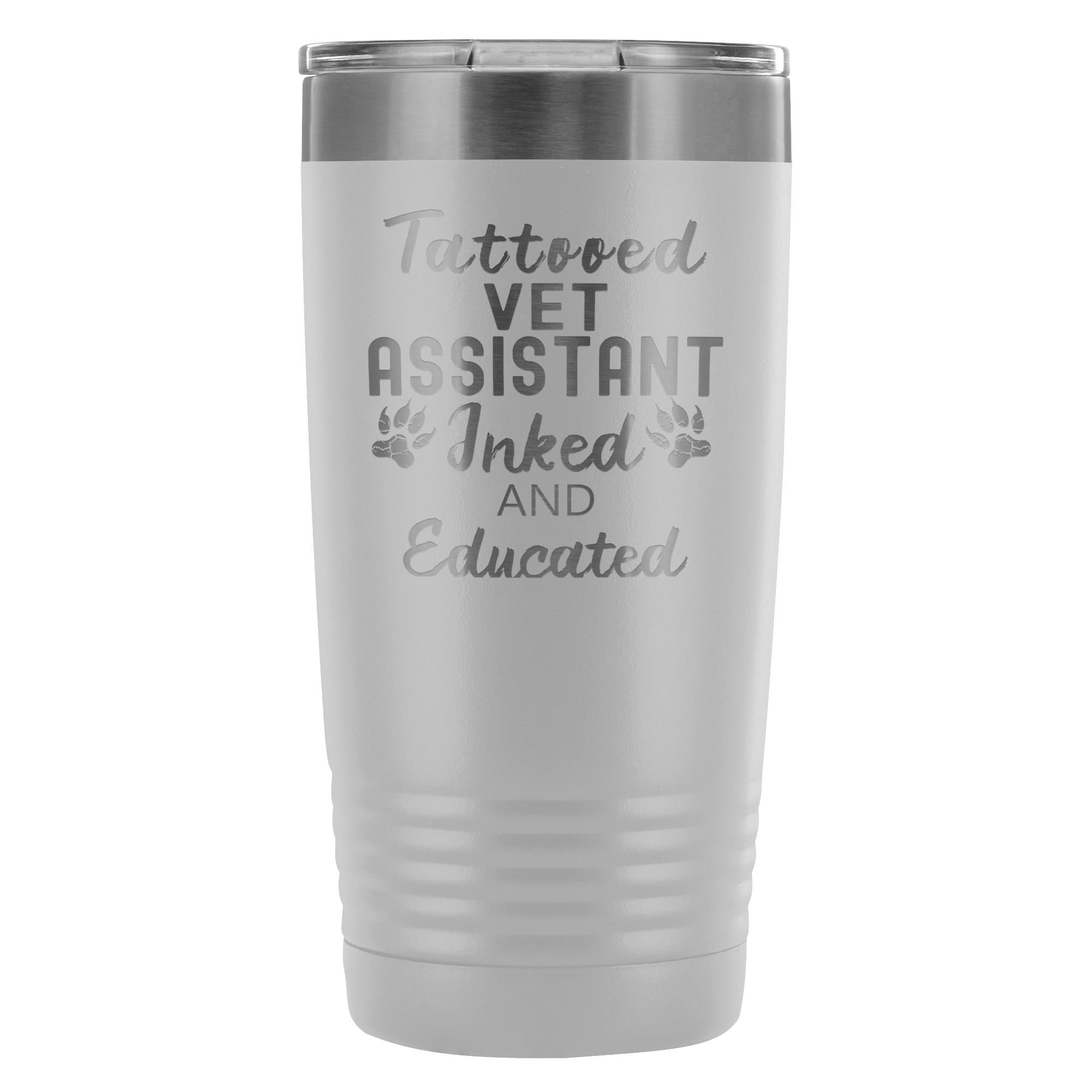 Vet Assistant Tattooed Inked and Educated 20oz Vacuum Tumbler by Polar Camel