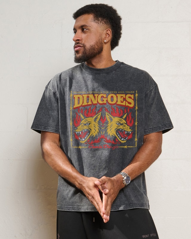 Territory Dingoes Oversized Graphic Tee Unisex T-Shirt - 100% Combed Cotton Heavyweight 275gsm