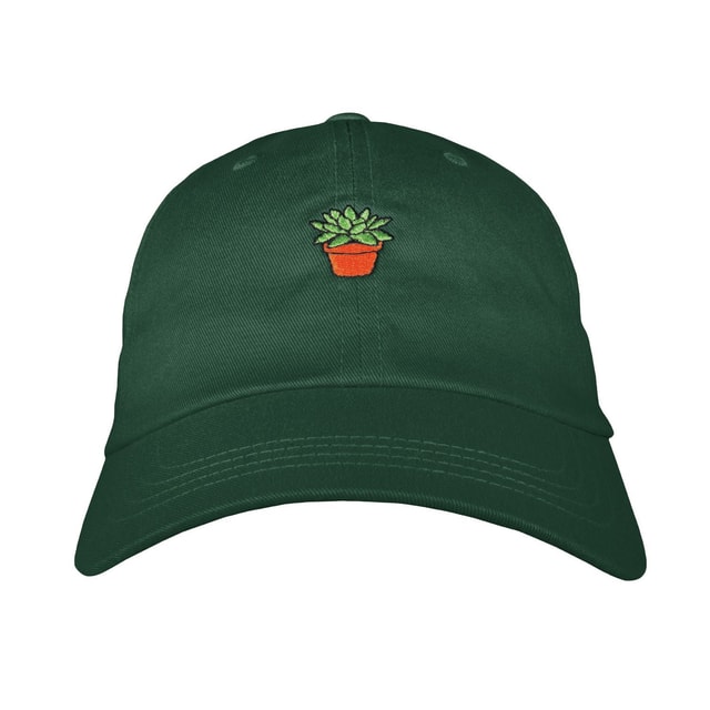 Succulent Dad Hat - Embroidered USA Made 100% Cotton Unstructured Adjustable