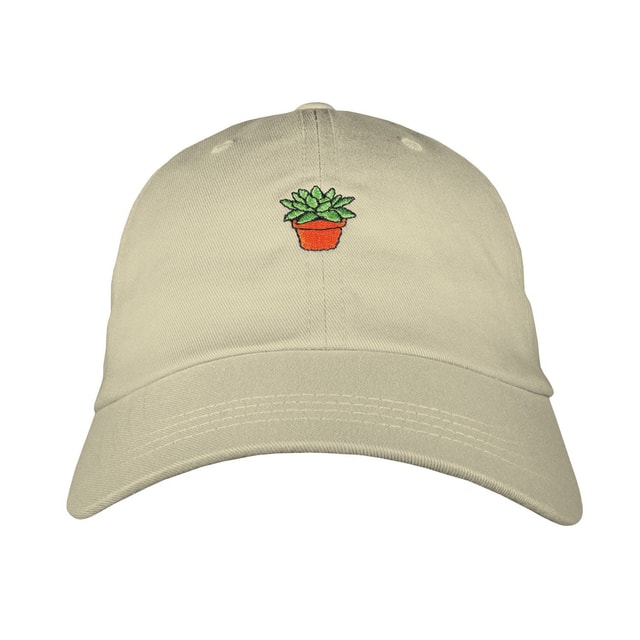 Succulent Dad Hat - Embroidered USA Made 100% Cotton Unstructured Adjustable
