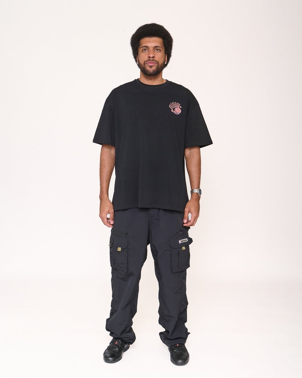 Tommy Blurry Oversized Graphic Tee Unisex 90s Boxy Fit 100% Combed Cotton