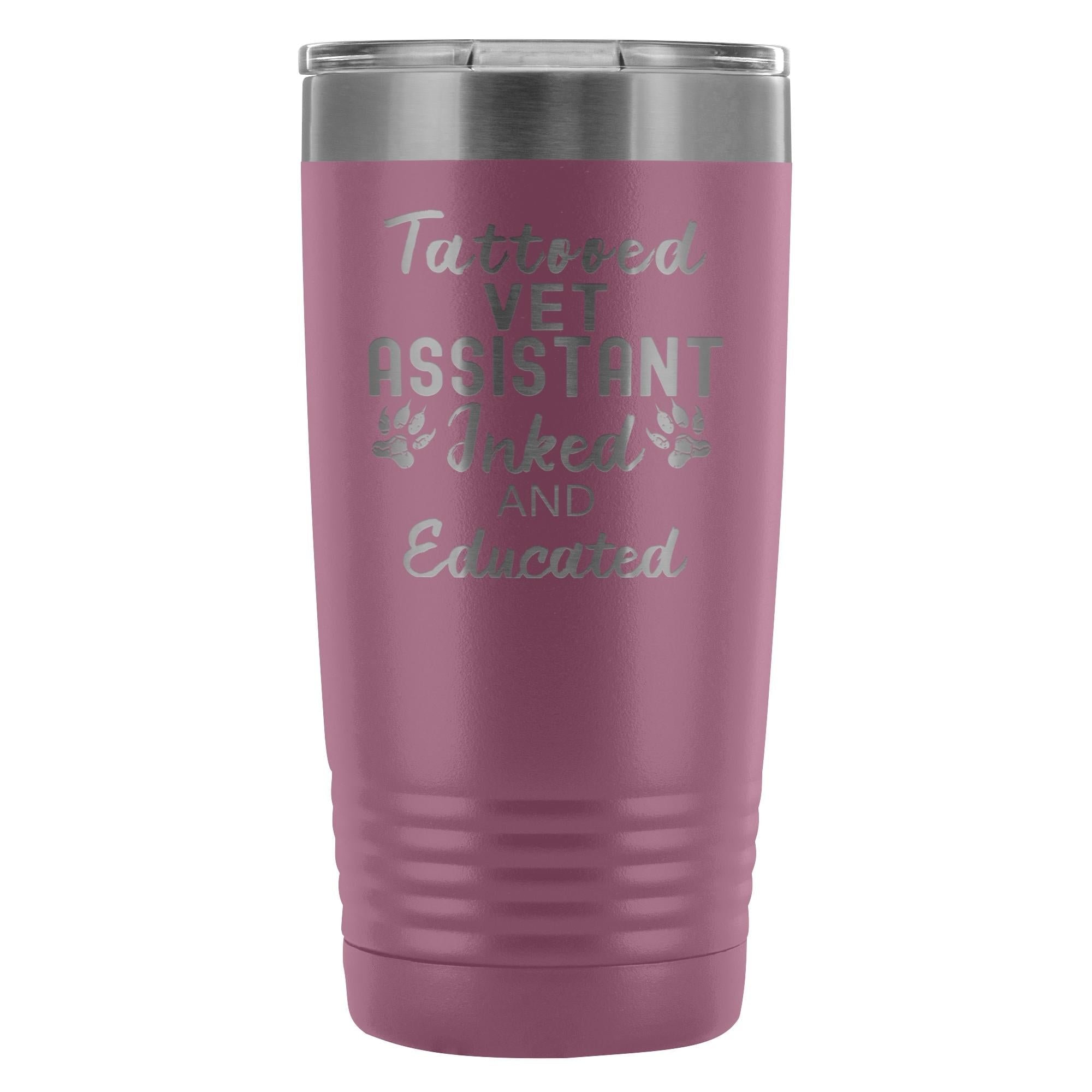 Vet Assistant Tattooed Inked and Educated 20oz Vacuum Tumbler by Polar Camel