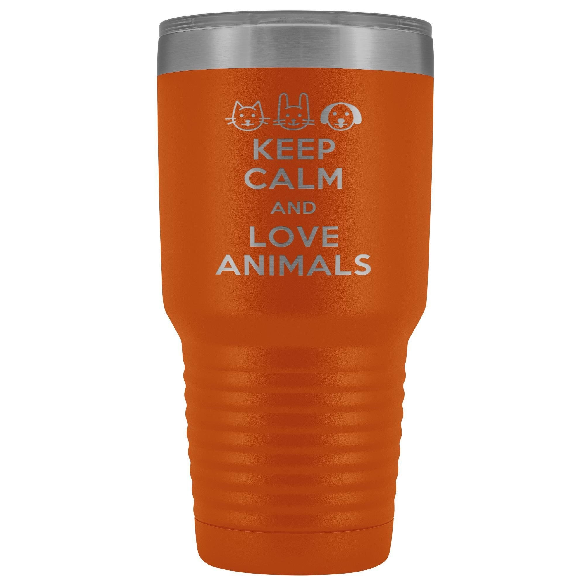Keep Calm and Love Animals 30oz Vacuum Tumbler - Polar Camel Double Wall Insulated