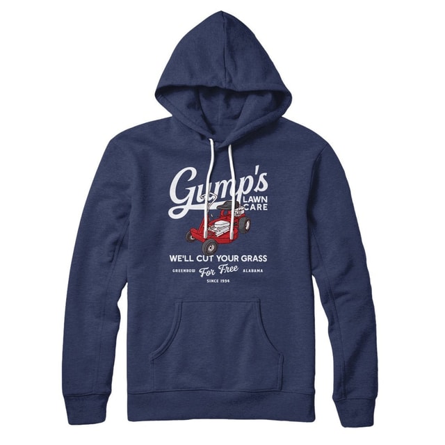 Gump's Lawn Service Unisex Pullover Hoodie - Cotton Polyester Loose Fit Kangaroo Pocket
