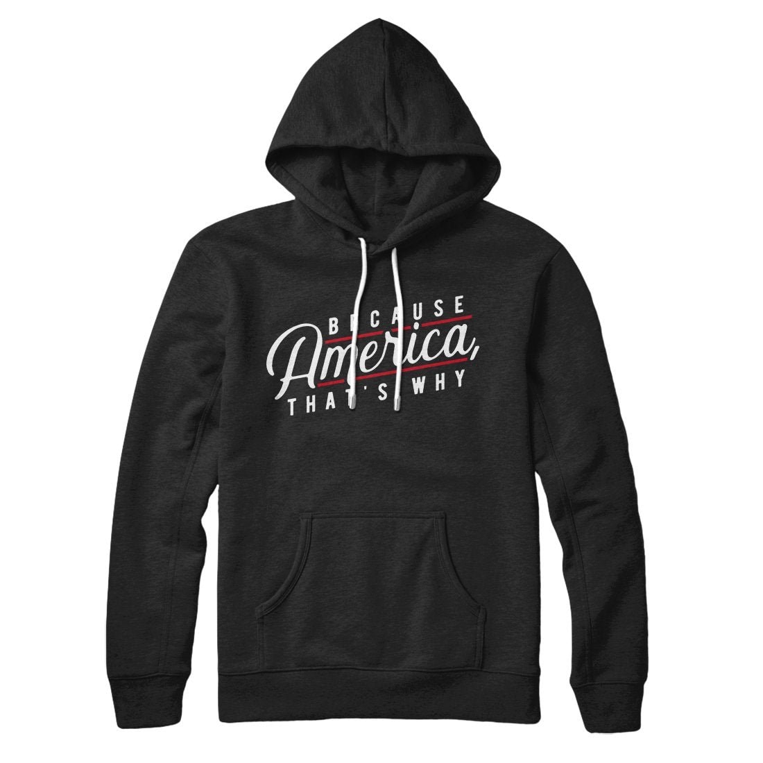 Because America That's Why Unisex Cotton Polyester Pullover Hoodie