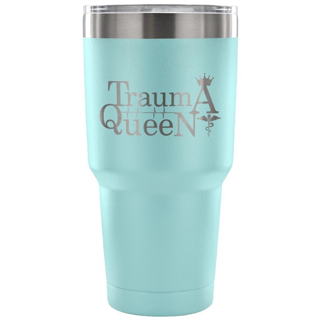 Trauma Queen 30oz Vacuum Insulated Tumbler for Veterinarians - Powder Coated Laser Etched