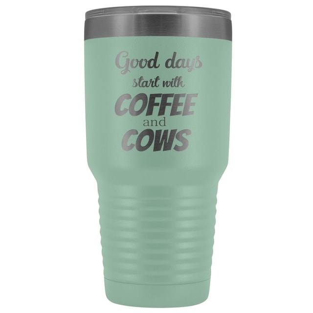 Coffee and Cows 30oz Vacuum Insulated Tumbler for Large Animal Vets