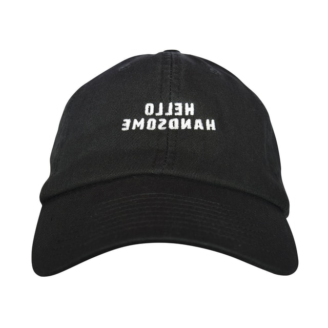 Hello Handsome Embroidered Dad Hat - Unstructured Washed Cotton Twill Adjustable