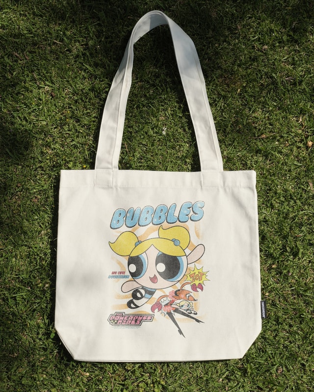 Powerpuff Girls Bubbles Tote Bag - Premium 100% Cotton Canvas