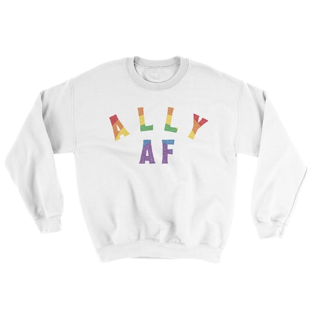 Ally Af Ugly Sweater Crewneck Sweatshirt - 50/50 Cotton Poly Blend