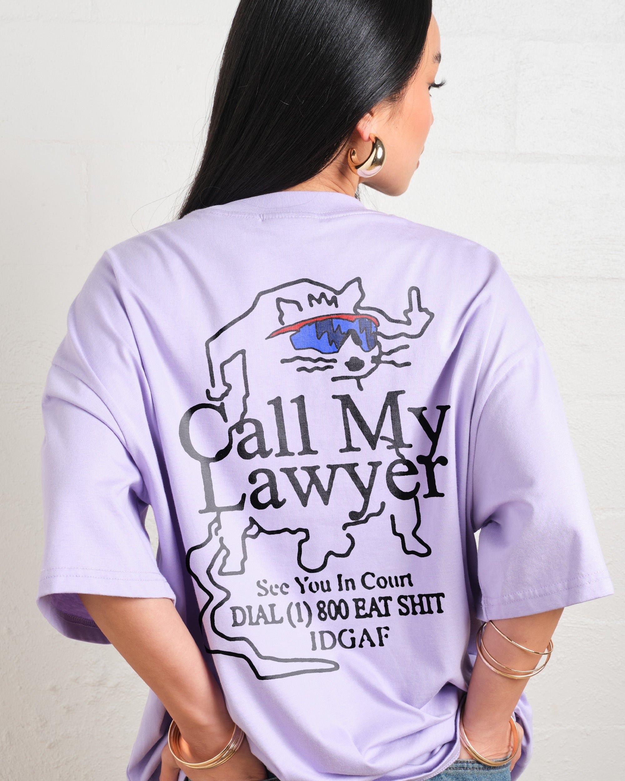Call My Lawyer Oversized Graphic Tee Unisex 100% Combed Cotton Heavyweight 275gsm