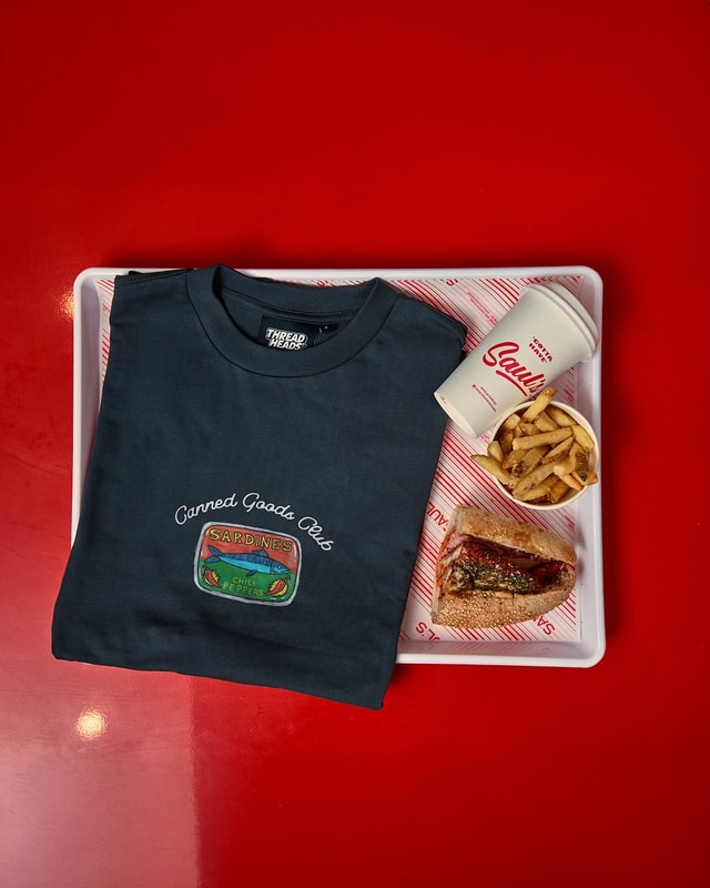 Threadheads Canned Goods Oversized Graphic Tee Unisex 90s Boxy Fit 100% Combed Cotton