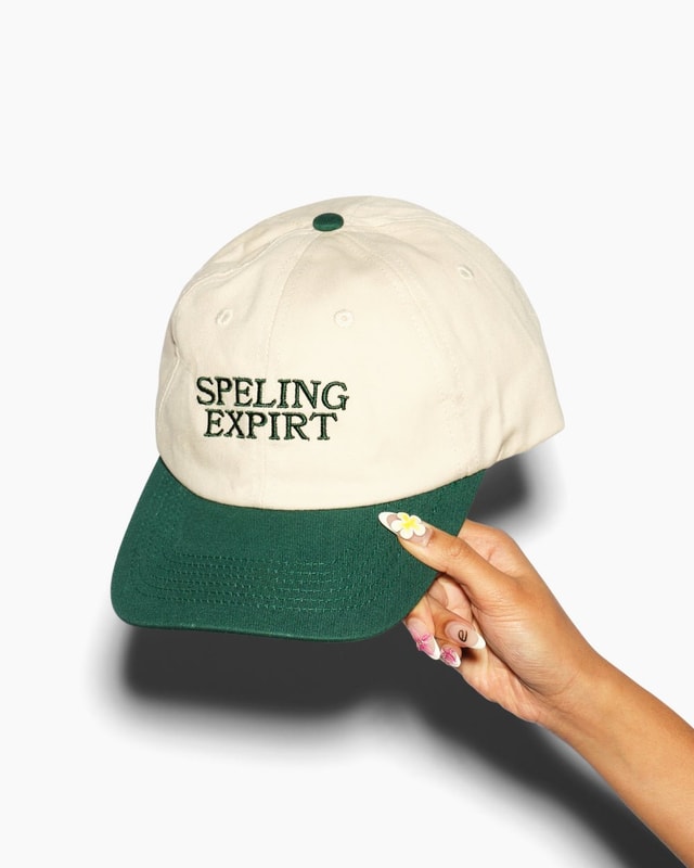 Spelling Expert Embroidered Cotton Hat - Adjustable Unisex Cap by Threadheads
