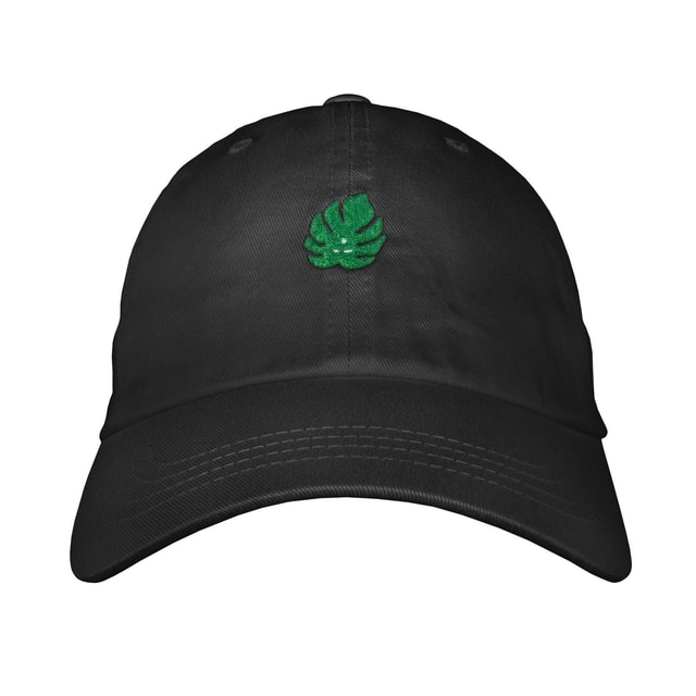 Monstera Dad Hat - Embroidered USA Made 100% Cotton Twill Unstructured Adjustable