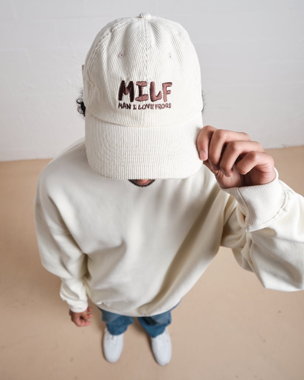 Man I Love Frogs Embroidered Cotton Adjustable Unisex Hat by Threadheads