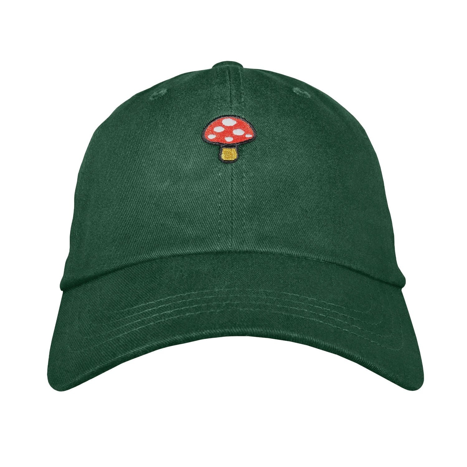 Mushroom Dad Hat Embroidered 100% Cotton Unstructured Adjustable USA Made