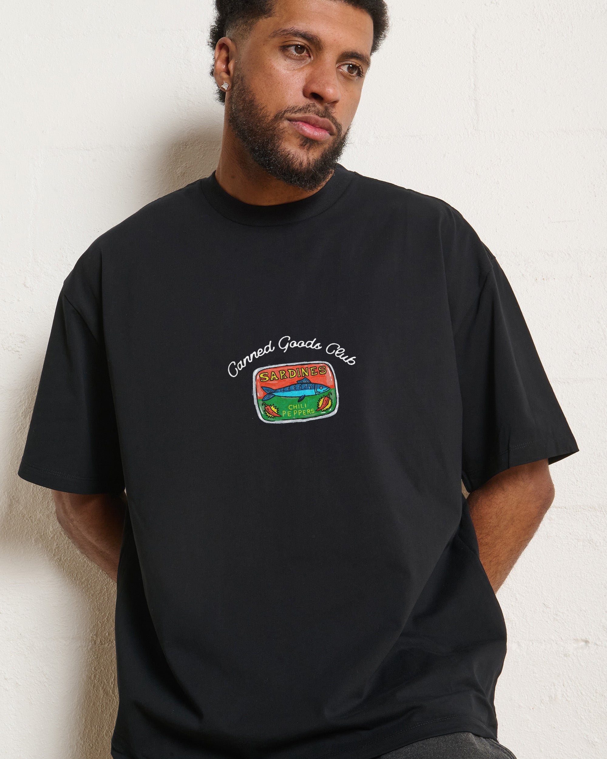 Threadheads Canned Goods Oversized Graphic Tee Unisex 90s Boxy Fit 100% Combed Cotton