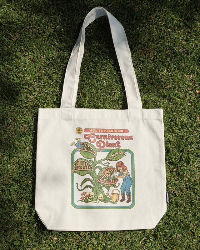 Carnivorous Plant Tote Bag by Steven Rhodes - Premium Cotton Canvas