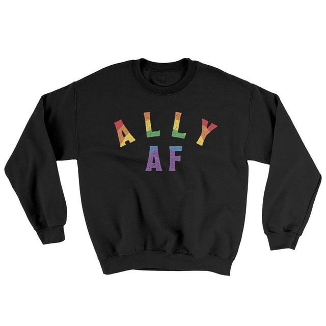 Ally Af Ugly Sweater Crewneck Sweatshirt - 50/50 Cotton Poly Blend