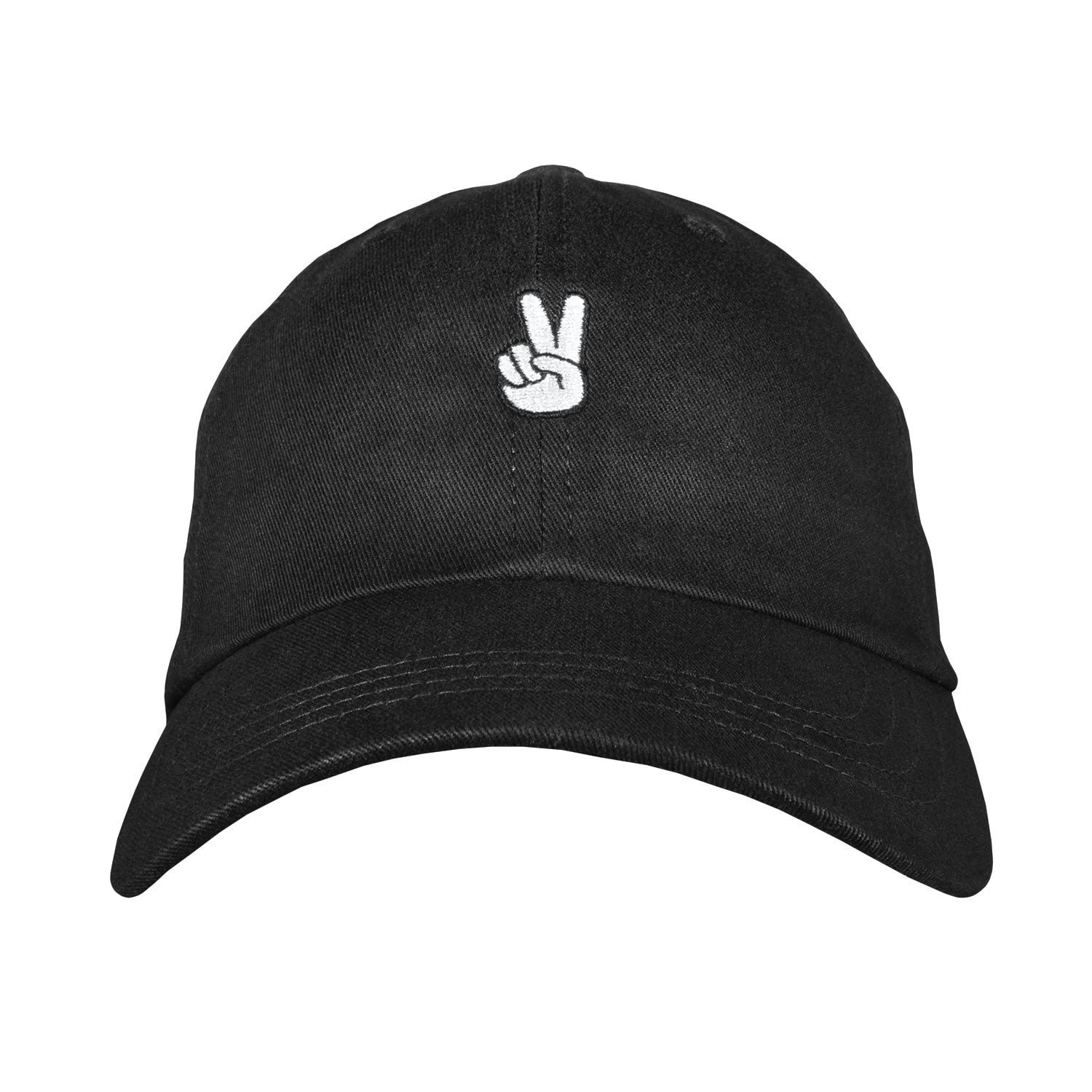 Peace Sign Dad Hat - Unstructured Embroidered Cotton Twill Adjustable USA Made