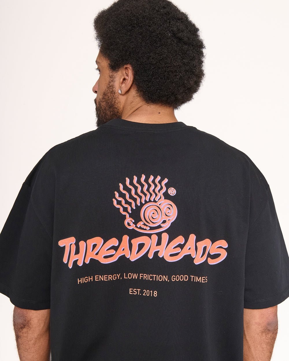 Tommy Blurry Oversized Graphic Tee Unisex 90s Boxy Fit 100% Combed Cotton