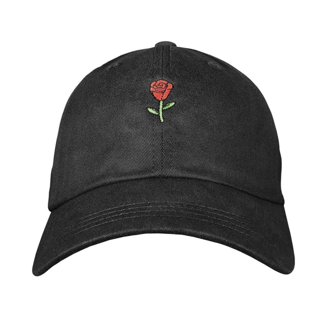 Rose Dad Hat - Embroidered USA Made 100% Cotton Unstructured Adjustable