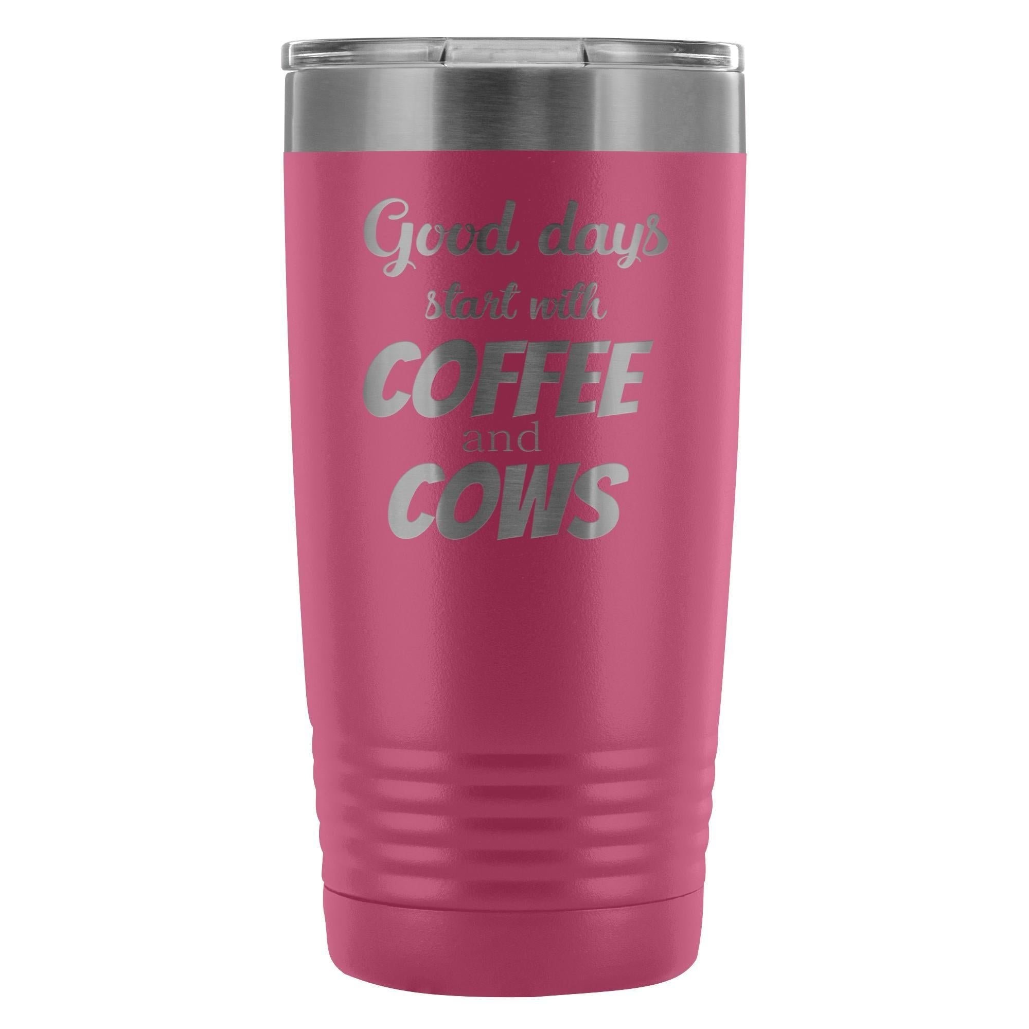 Coffee and Cows 20oz Vacuum Tumbler - Polar Camel Double Wall Insulated Stainless Steel