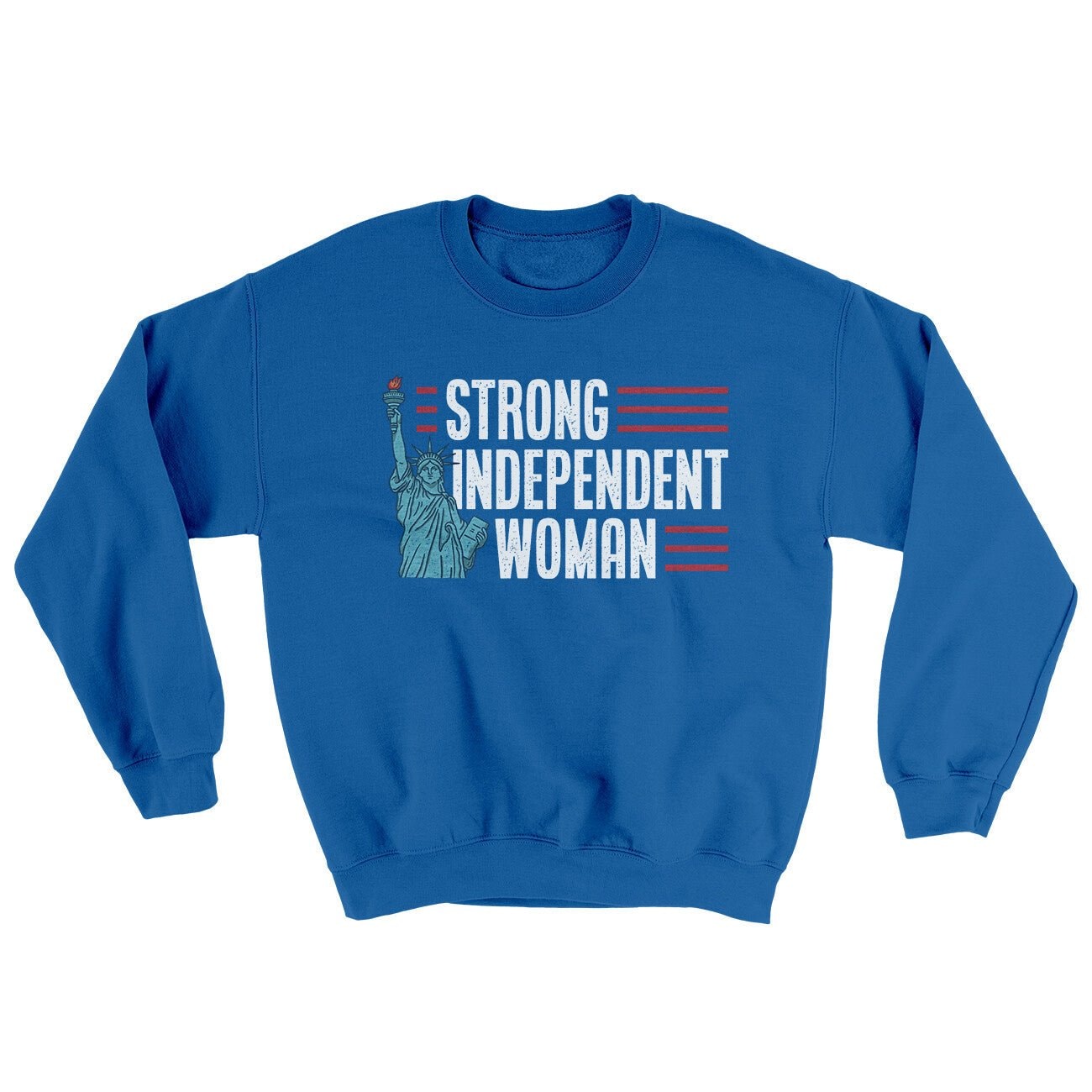 Strong Independent Woman Ugly Sweater Crewneck Sweatshirt