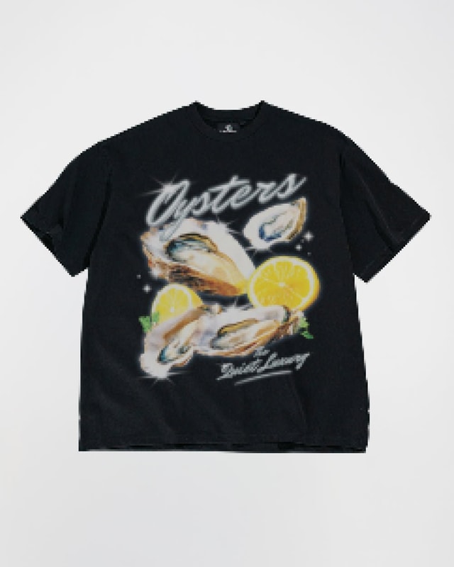 Oysters The Quiet Luxury Oversized Graphic Tee Unisex 100% Combed Cotton Heavyweight