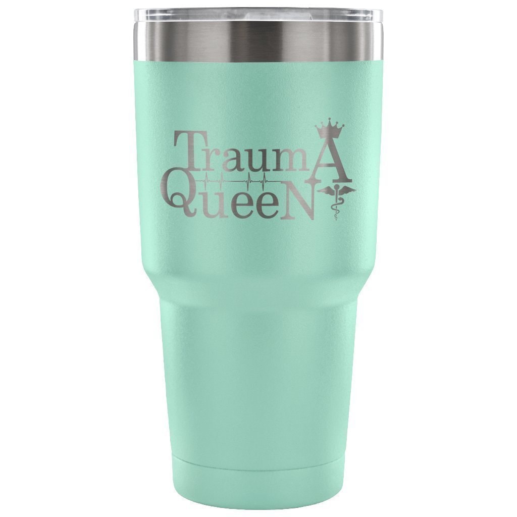 Trauma Queen 30oz Vacuum Insulated Tumbler for Veterinarians - Powder Coated Laser Etched