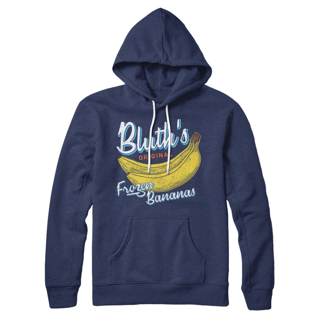 Bluth's Frozen Bananas Unisex Pullover Hoodie - Cotton Polyester Kangaroo Pocket