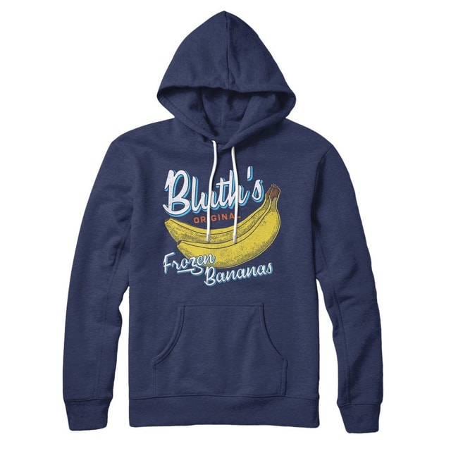 Bluth's Frozen Bananas Unisex Pullover Hoodie - Cotton Polyester Kangaroo Pocket